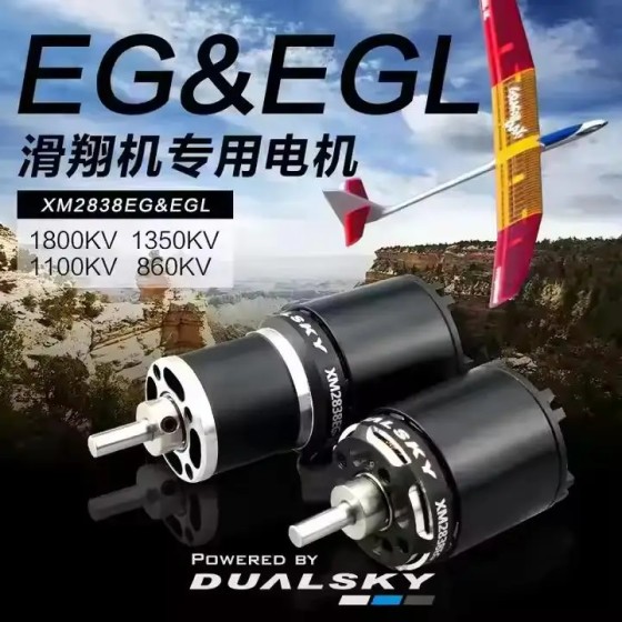 Dualsky XM2838EG & EGL Nouveau modèle de planeur moteur sans balais en métal alimenté par batterie pour F5J P5B emballé dans un sac